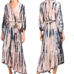 Young fabulous and broke dress tye dye maxi black and pink size XS